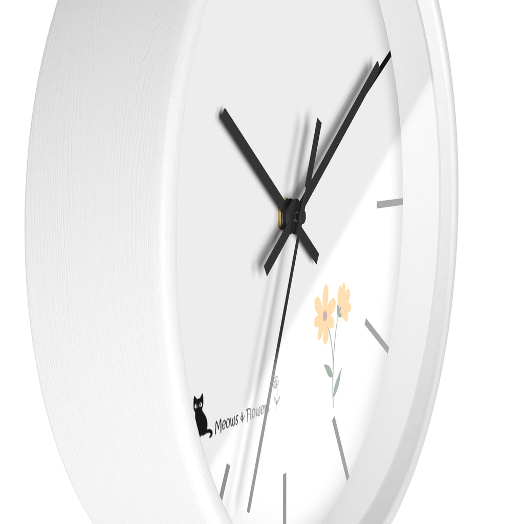 Wall Clock (Yellow Flower)