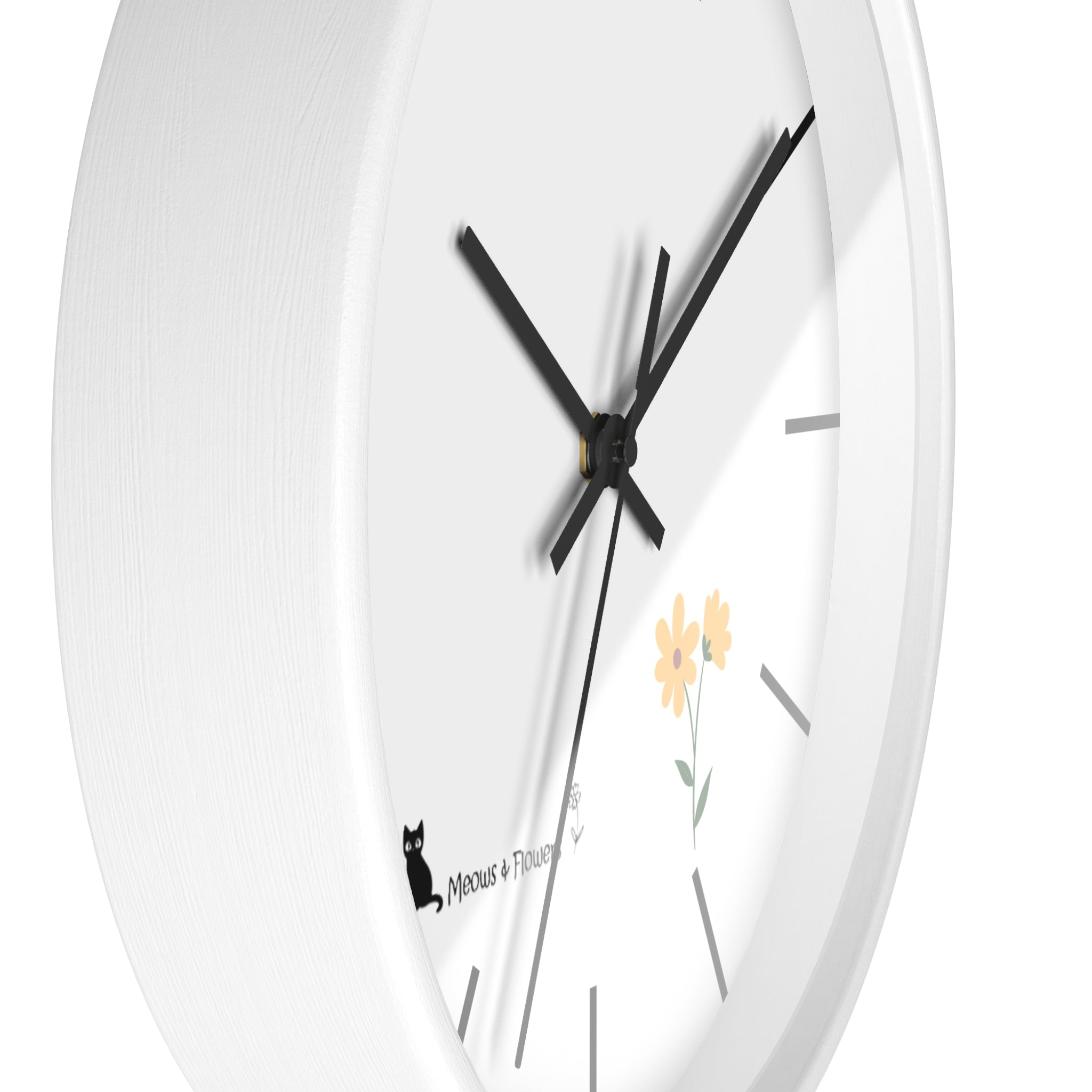 Wall Clock (Yellow Flower)