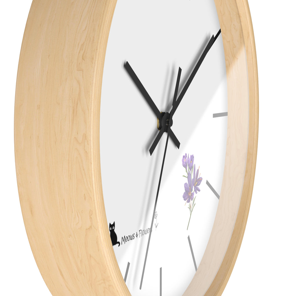 Wall Clock (Purple Flower)