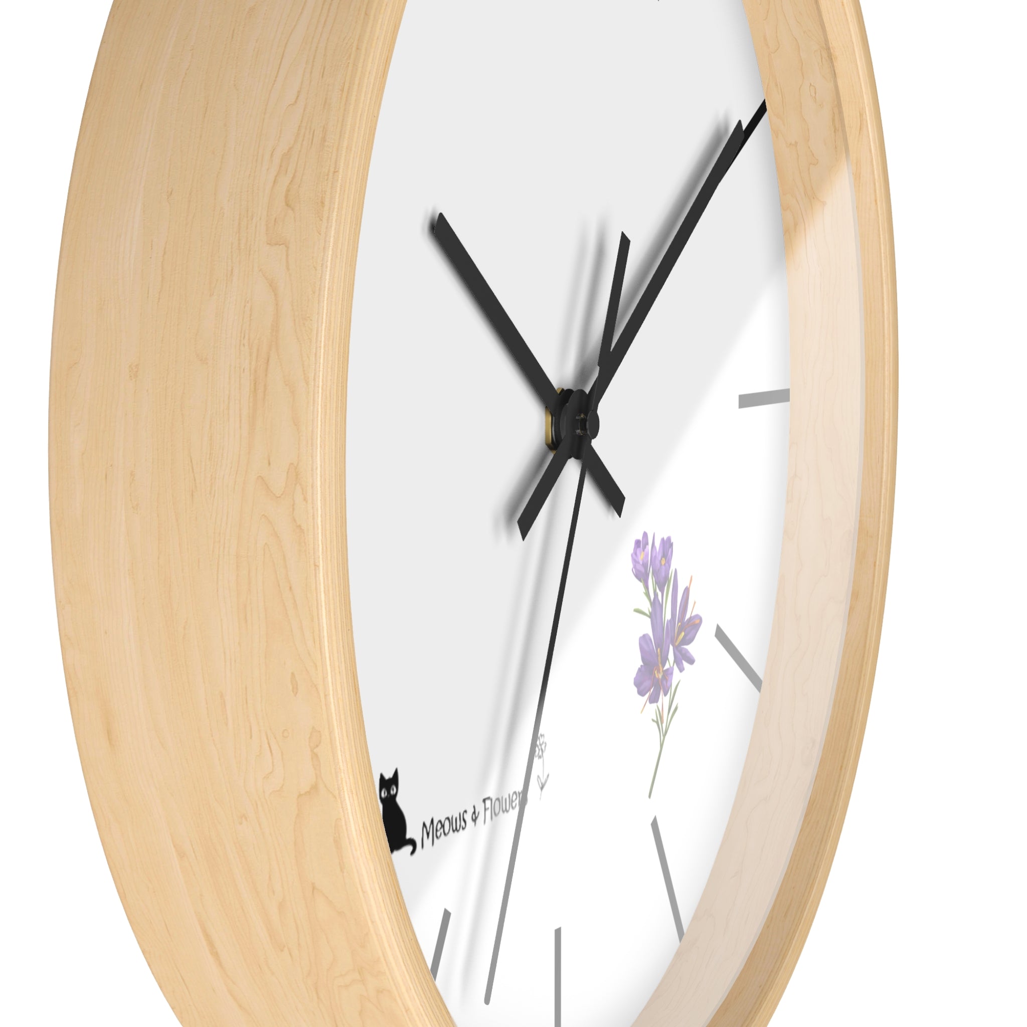 Wall Clock (Purple Flower)