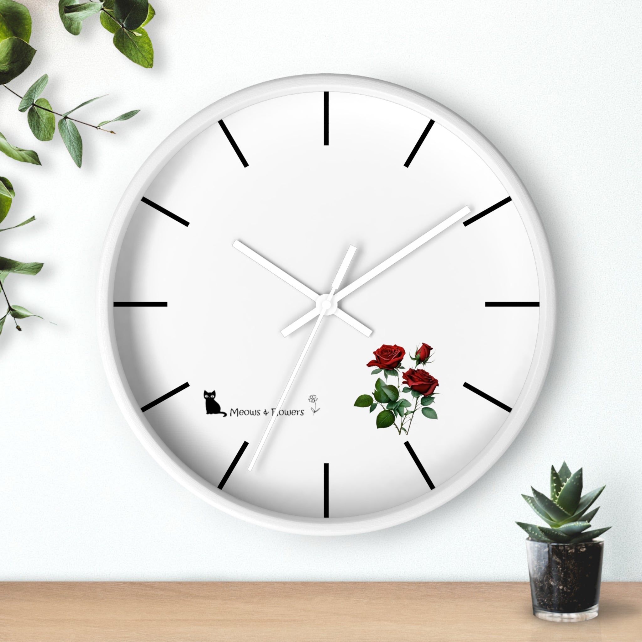 Wall Clock (Roses Flower)