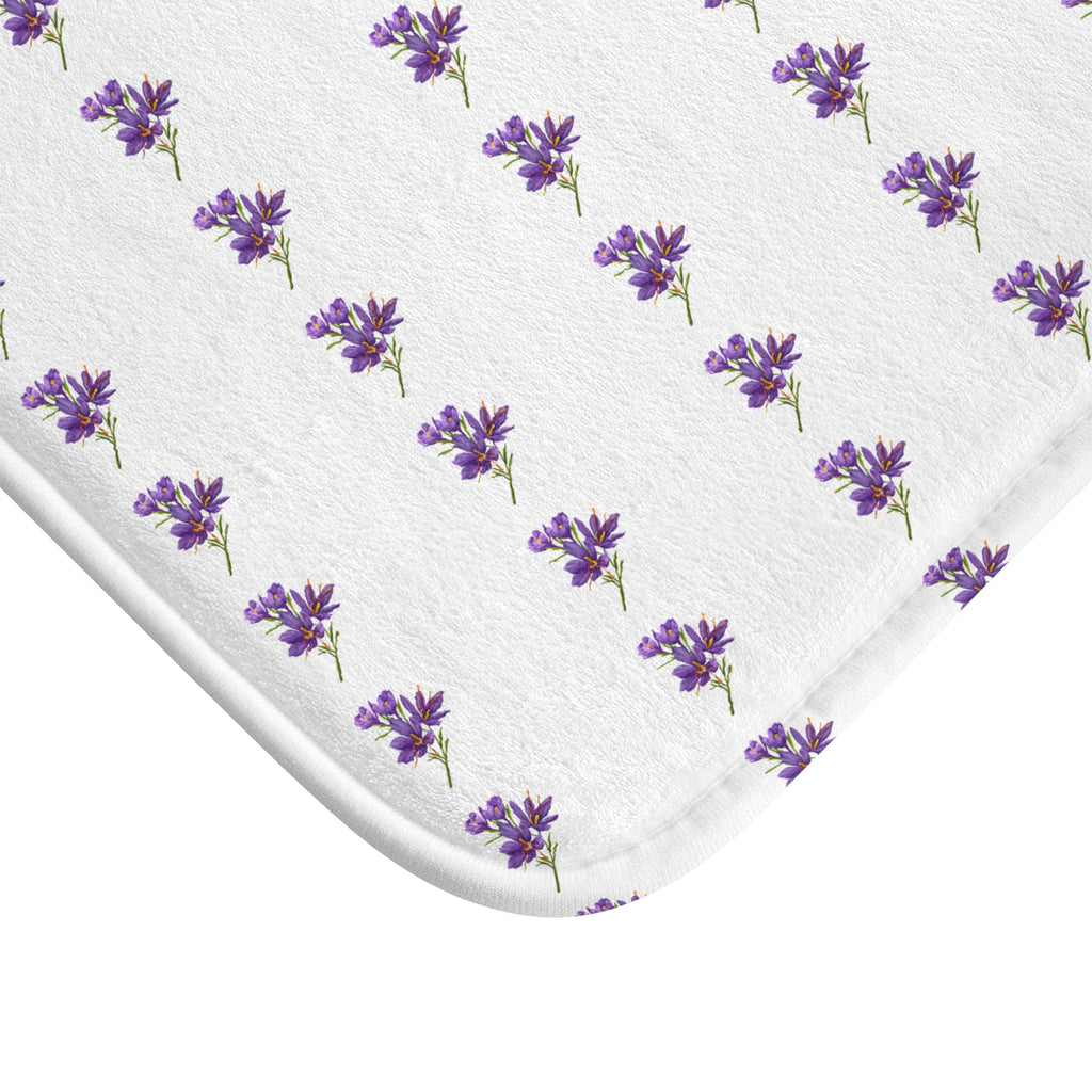 Bath Mat (Blue Flower)