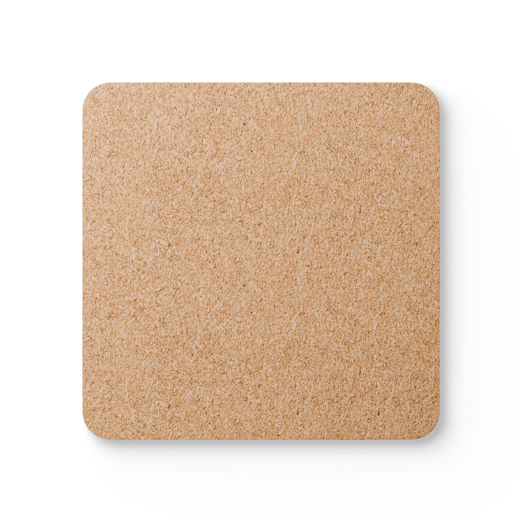 Corkwood Coaster Set (Light Blue Flower)