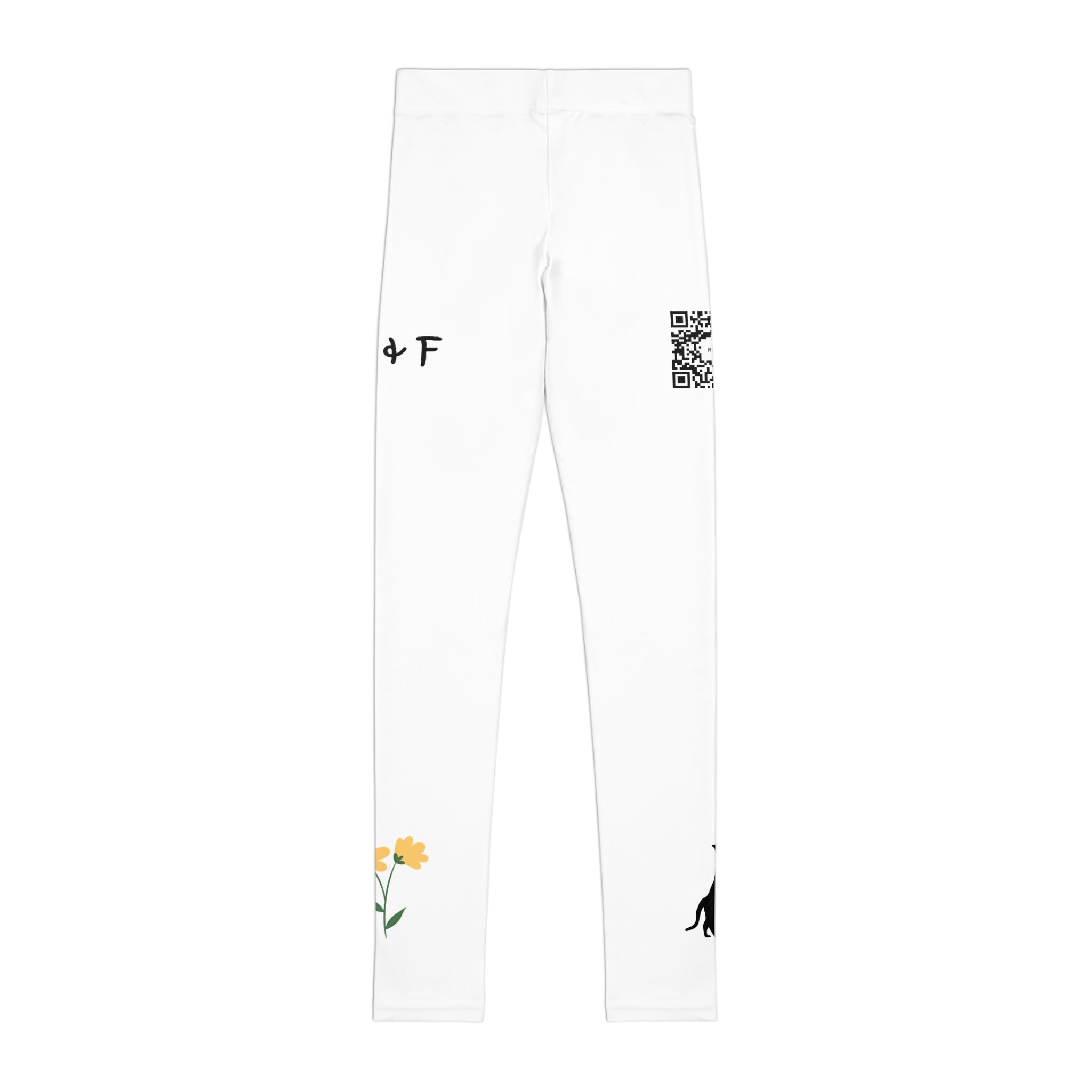 Youth Leggings (M&F Logo Yellow Flower)