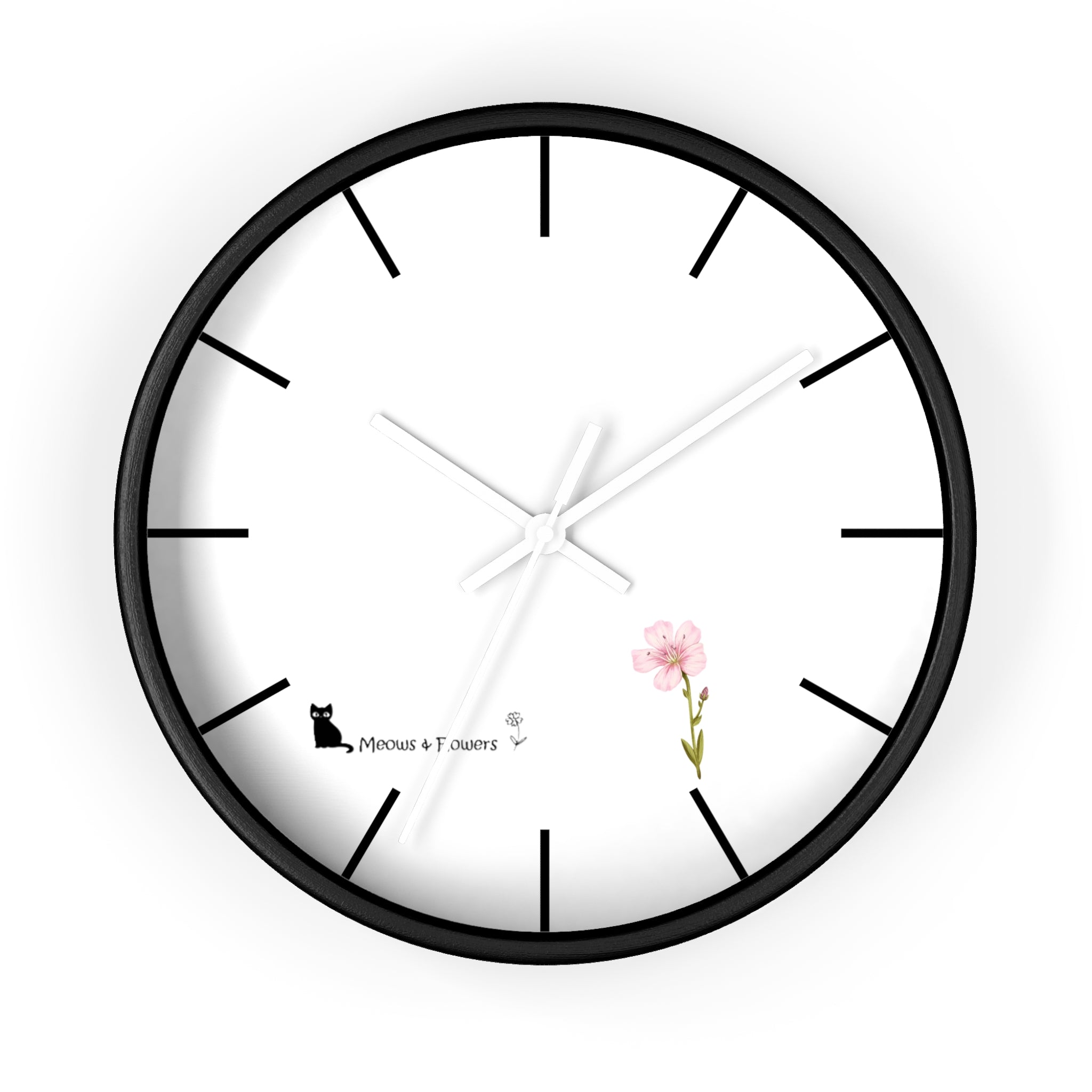 Wall Clock (Pink Flower)