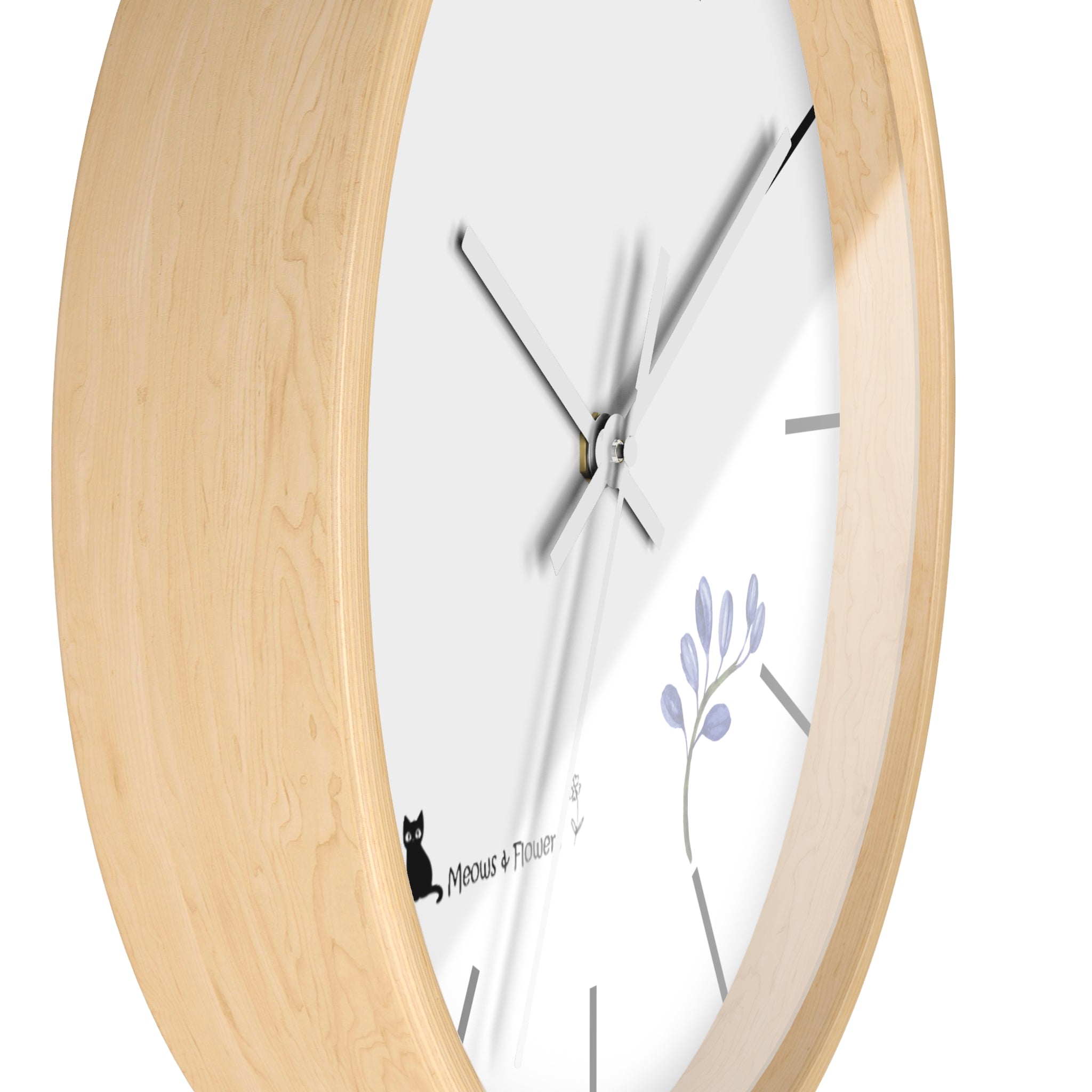 Wall Clock (Blue Flower)
