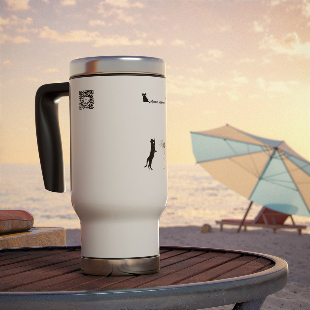 Stainless Steel Travel Mug with Handle, 14oz (M&F Logo)