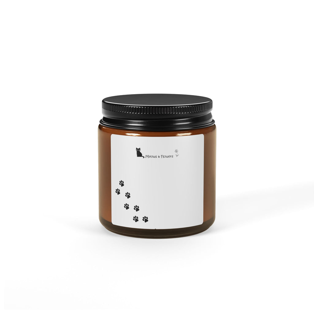 Scented Soy Candle (Multi-Size, Amber Jar M&F Paws)