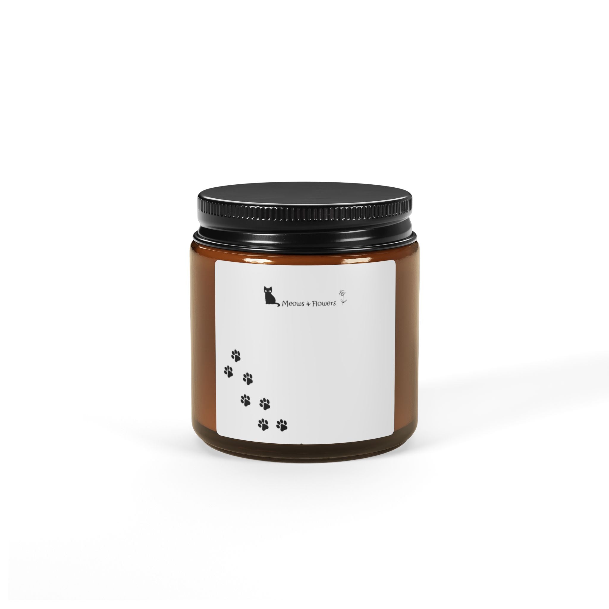 Scented Soy Candle (Multi-Size, Amber Jar M&F Paws)