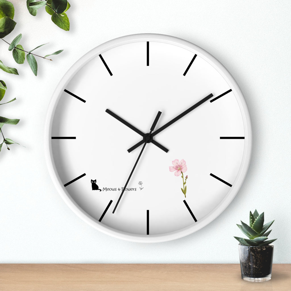Wall Clock (Pink Flower)