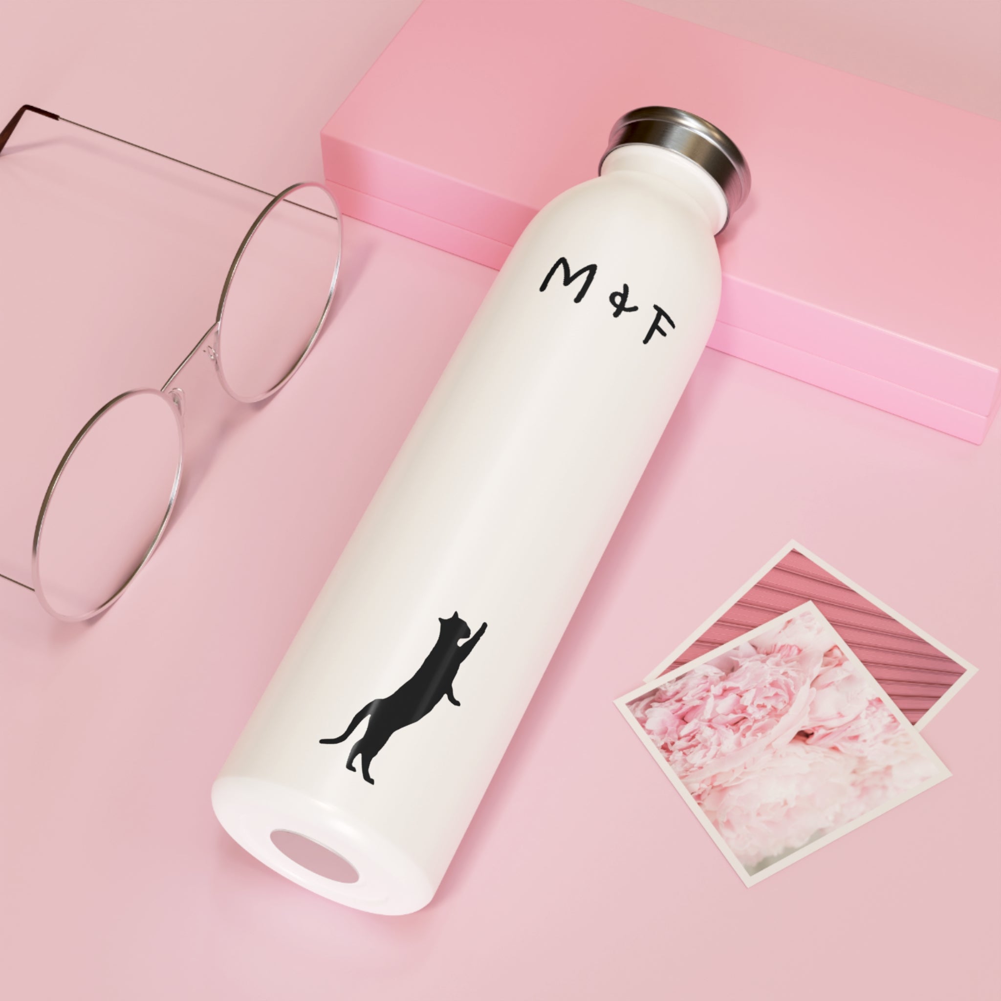 Slim Water Bottle (M&F Climbing Cat)