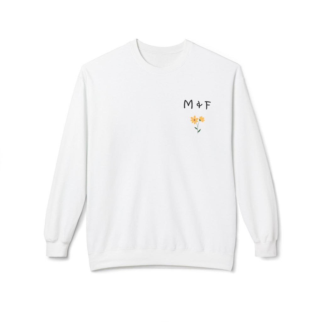 Midweight Softstyle Fleece Crewneck Sweatshirt (Yellow Flower)