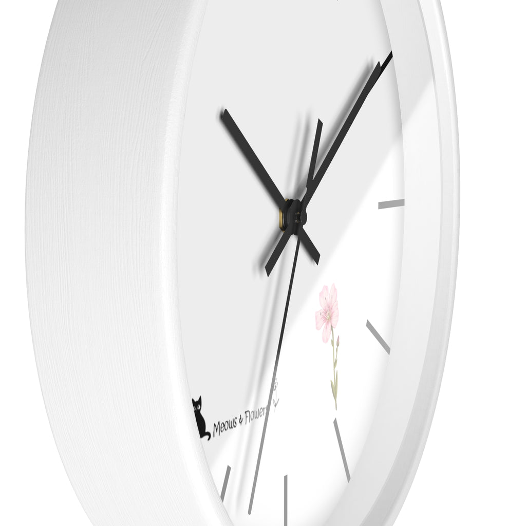Wall Clock (Pink Flower)