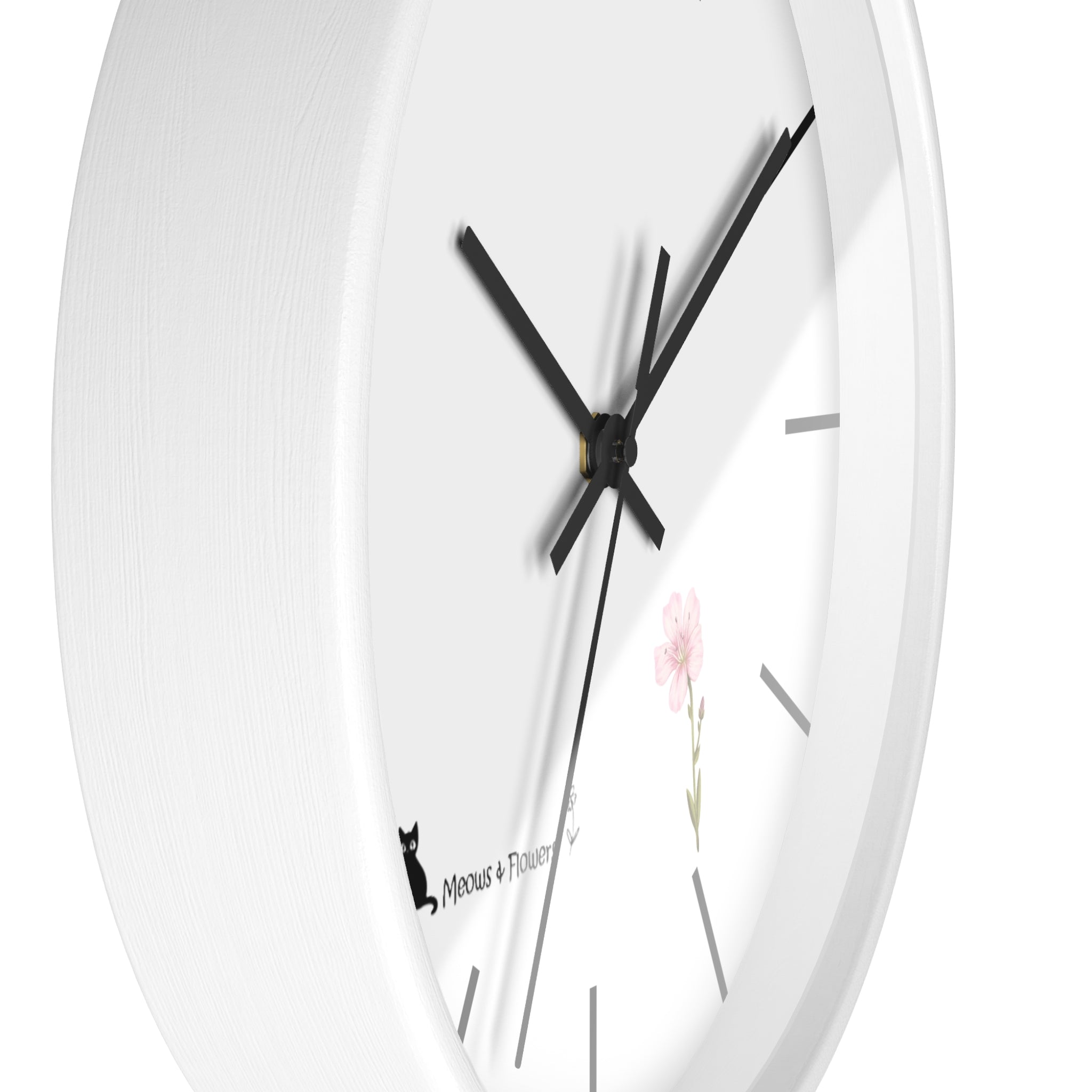 Wall Clock (Pink Flower)