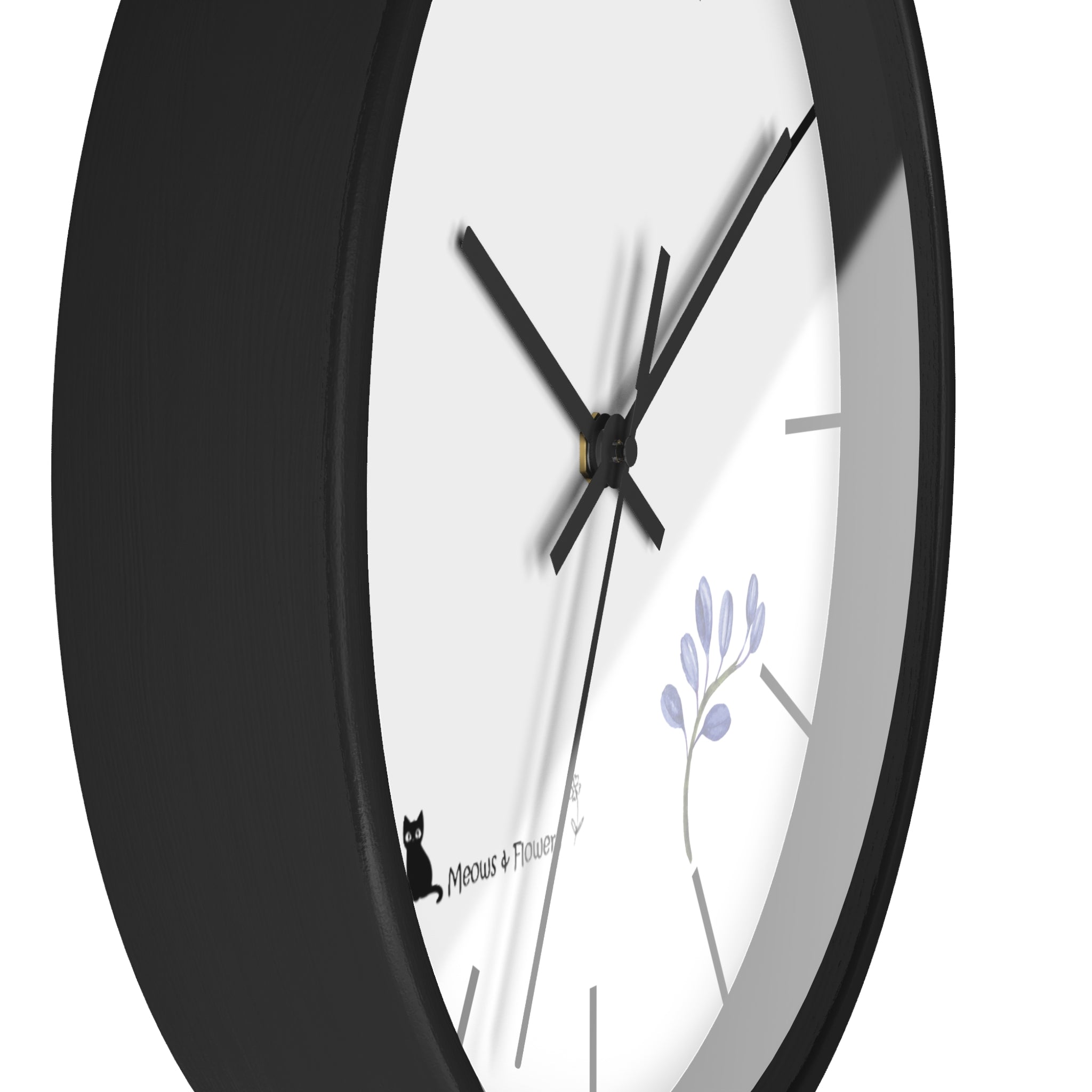 Wall Clock (Blue Flower)