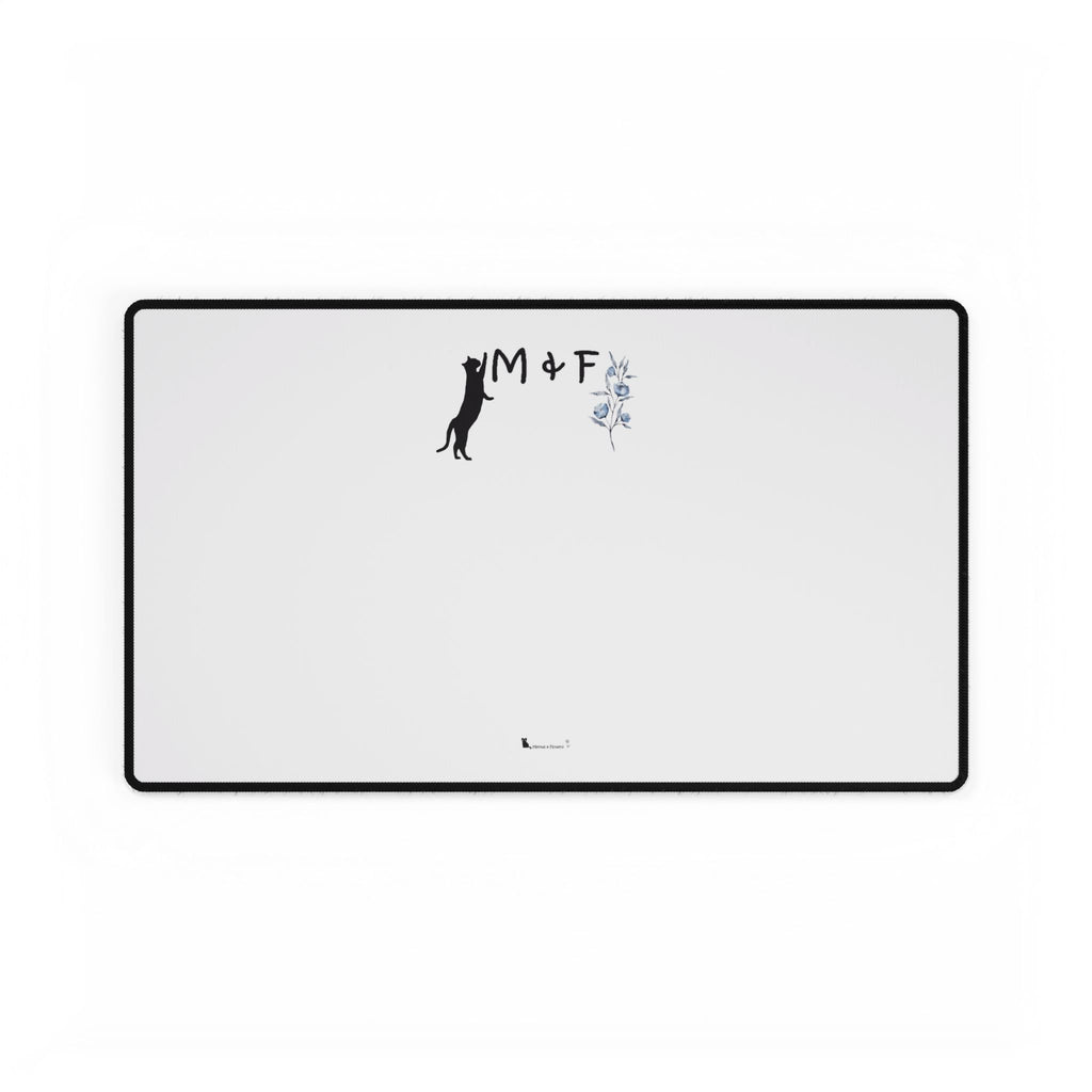 Desk Mat Light (Blue Flower)