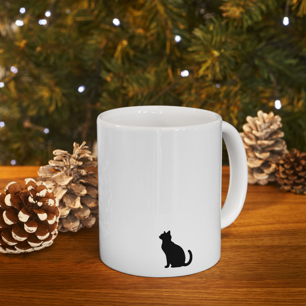 Ceramic Mug, (11oz) (Sitting Cat)