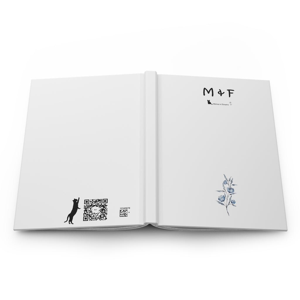 Hardcover Journal Matte (Light Blue Flower)