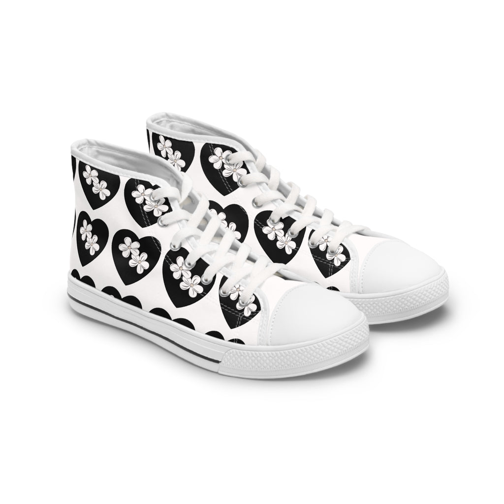 Women's High Top Sneakers Heart