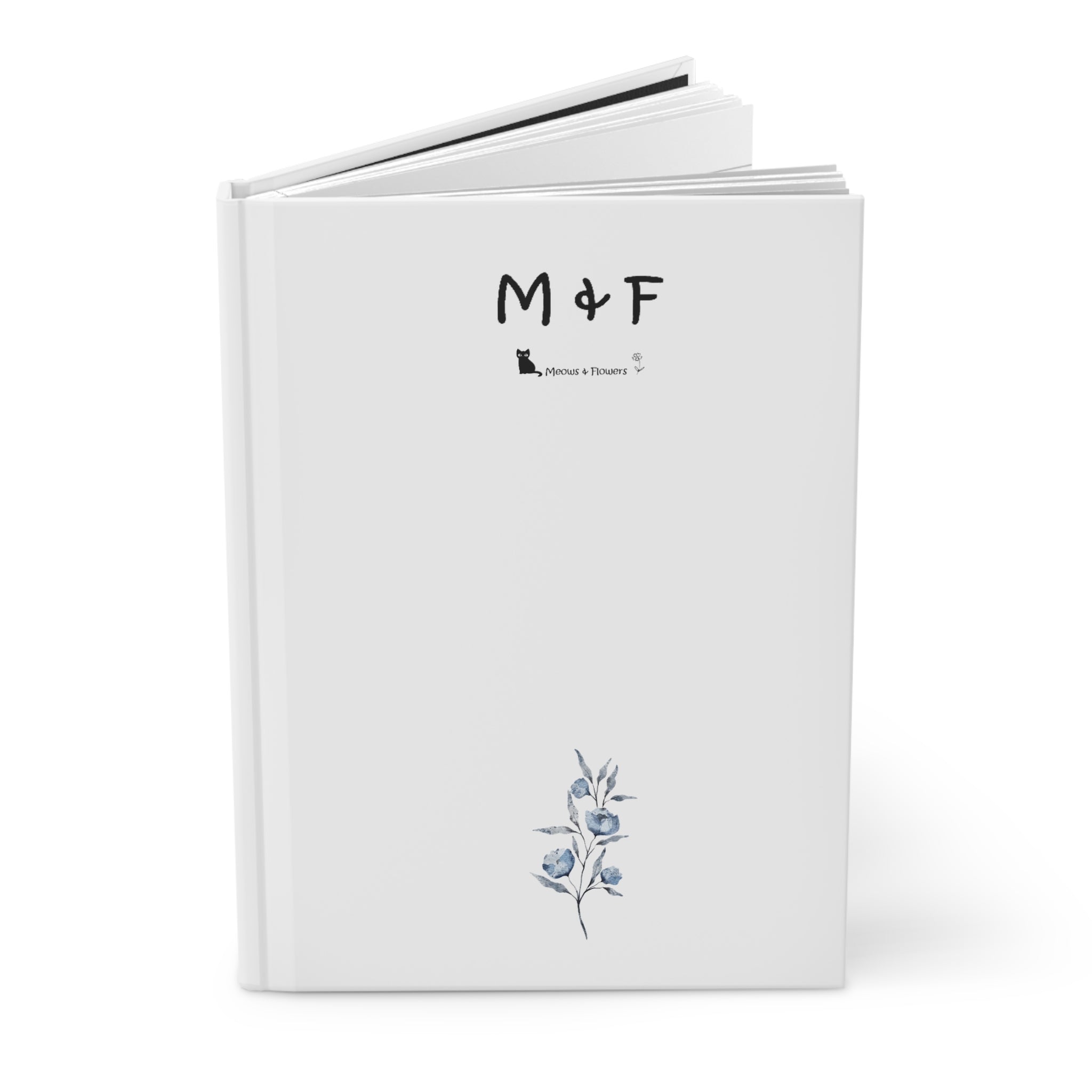 Hardcover Journal Matte (Light Blue Flower)
