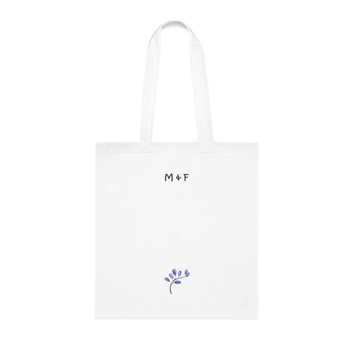 Cotton Tote (Blue Flower)