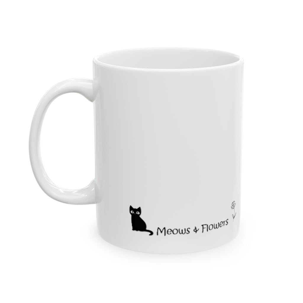 Ceramic Mug, (11oz) (Shadow Flower 2)