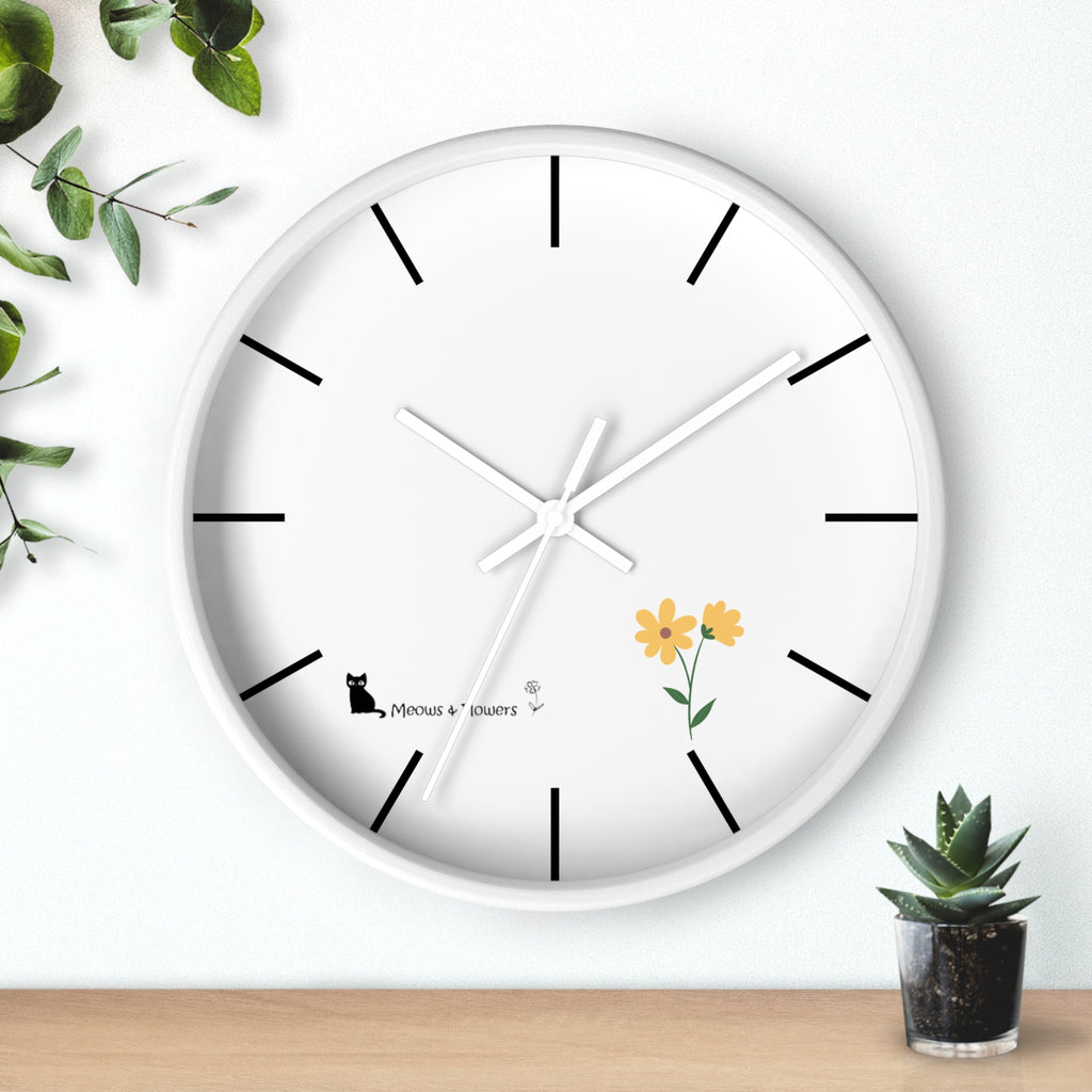 Wall Clock (Yellow Flower)