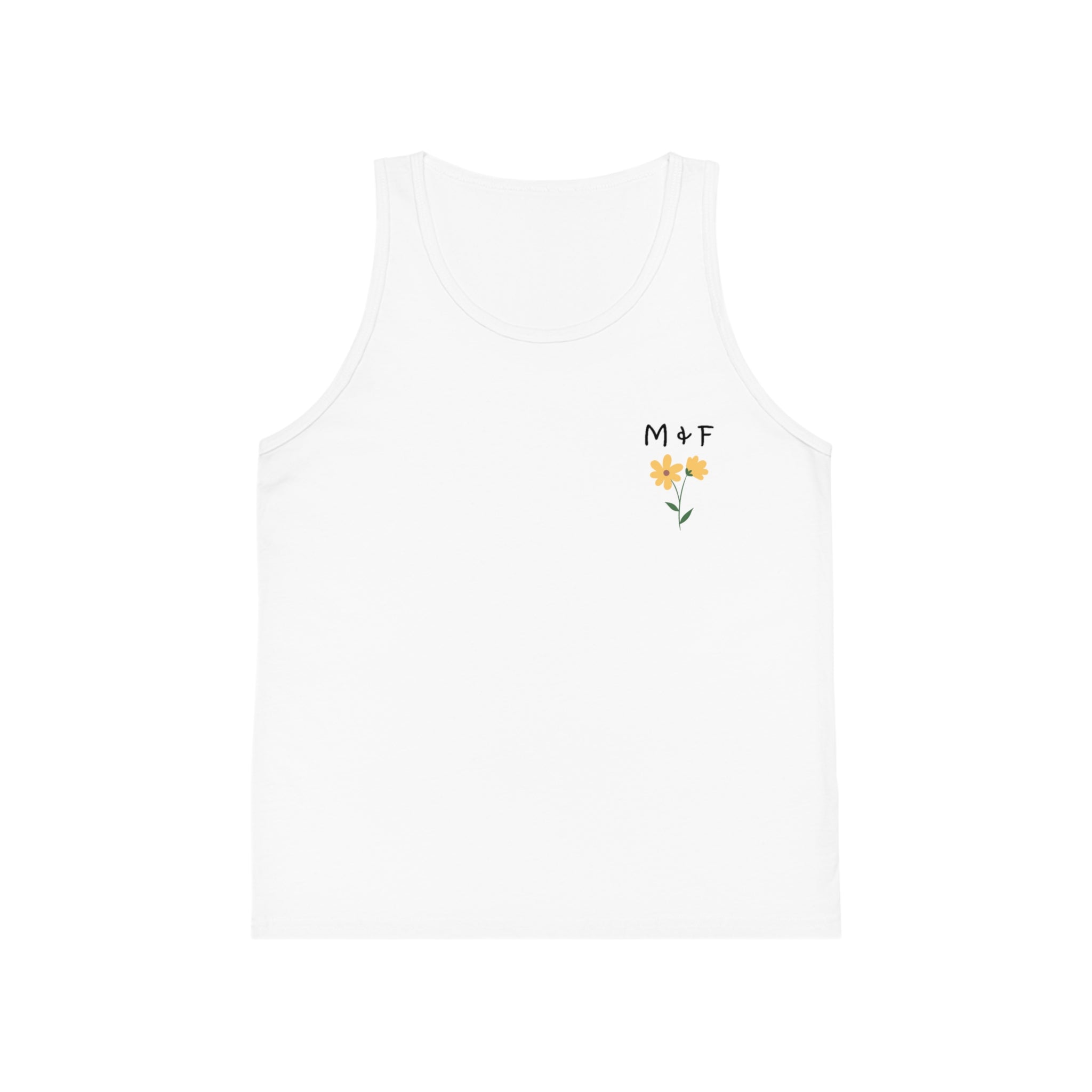 Kid's Jersey Tank Top (Yellow Flower)