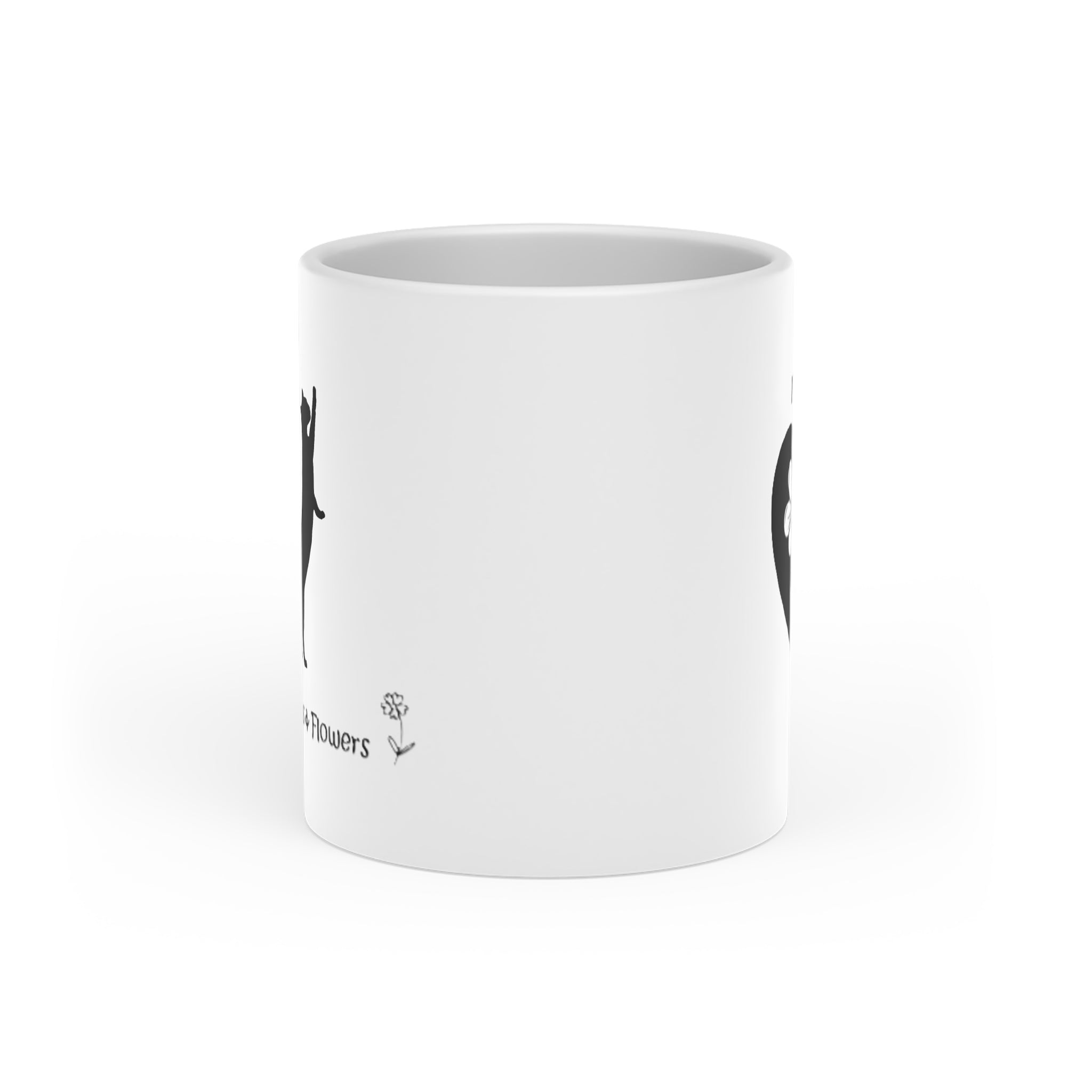 Heart-Shaped Mug Standing Cat