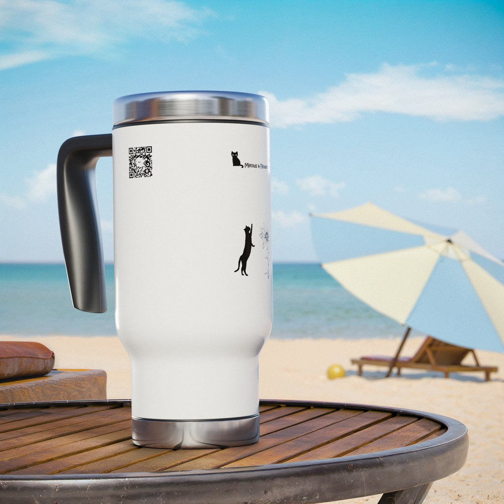 Stainless Steel Travel Mug with Handle, 14oz (M&F Logo)