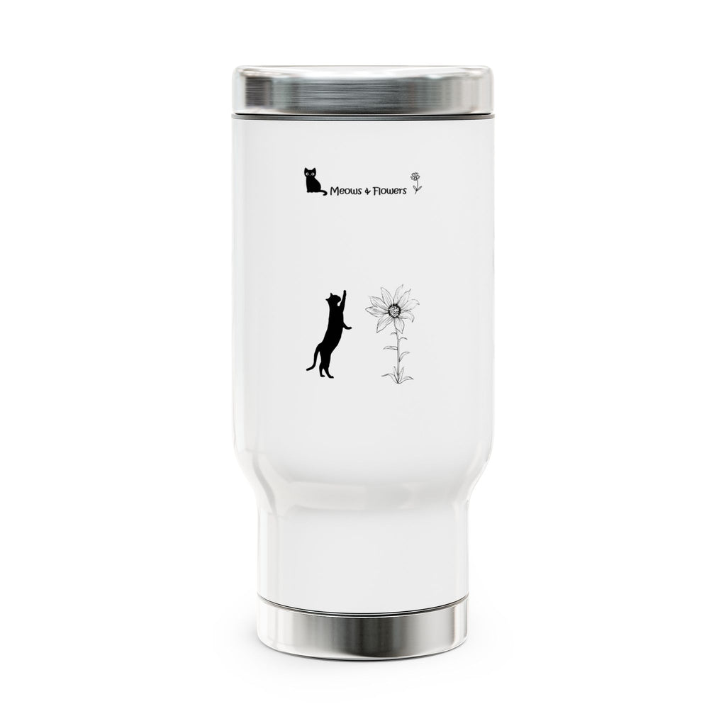 Stainless Steel Travel Mug with Handle, 14oz (M&F Logo)