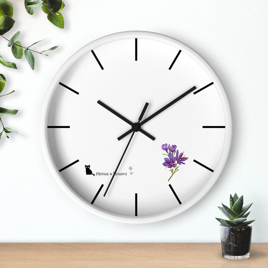 Wall Clock (Purple Flower)