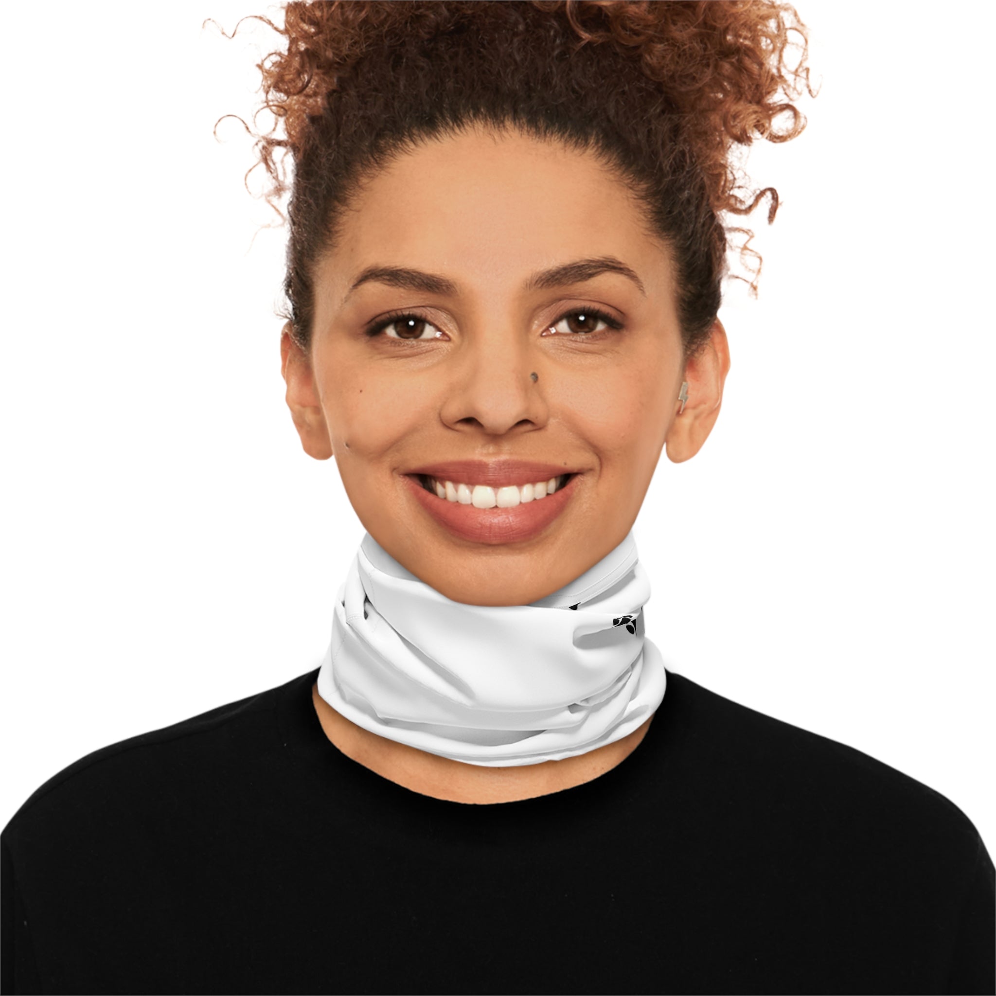 Winter Neck Gaiter With Drawstring paws Logo