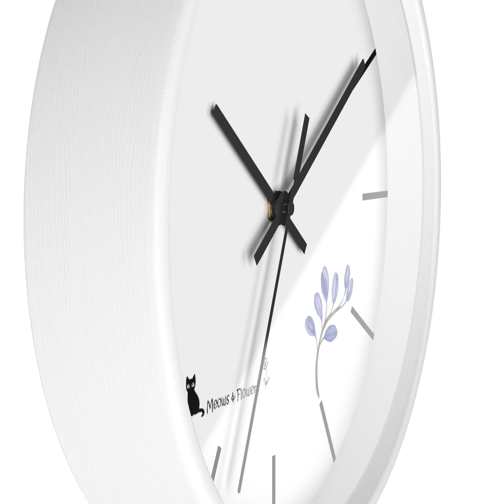 Wall Clock (Blue Flower)