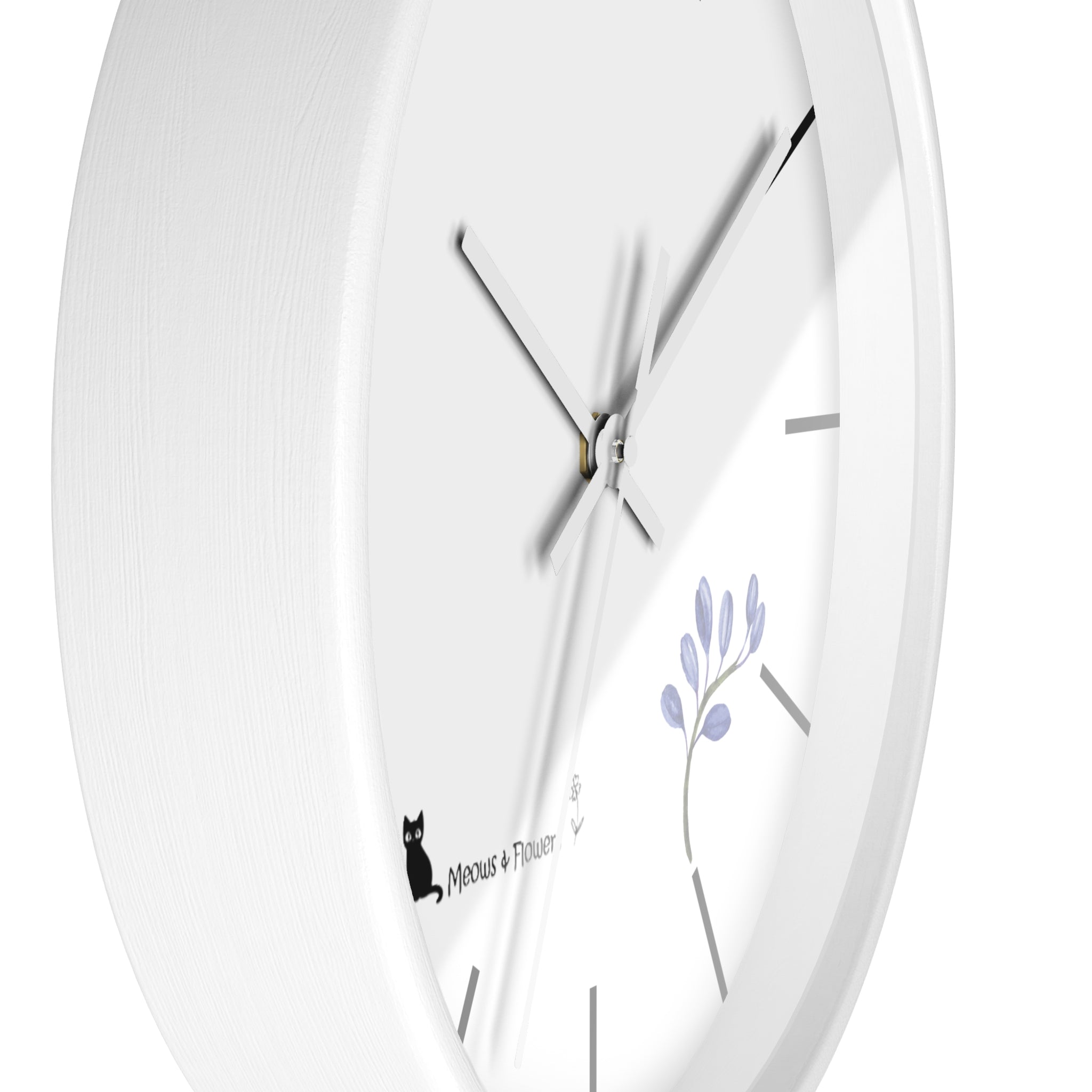 Wall Clock (Blue Flower)