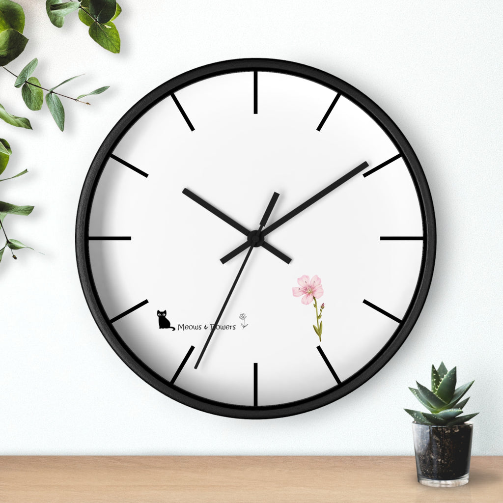 Wall Clock (Pink Flower)