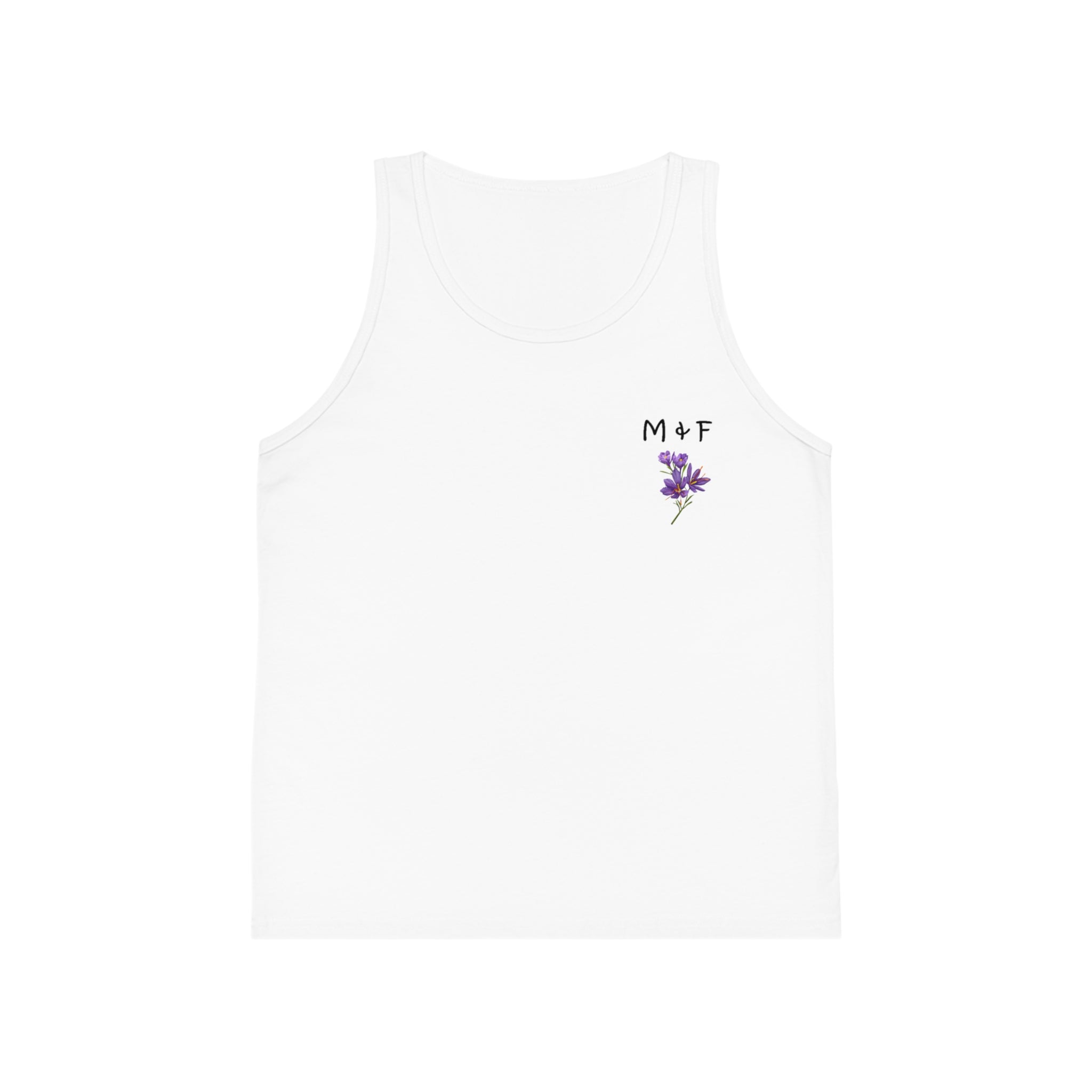 Kid's Jersey Tank Top (Purple Flower)
