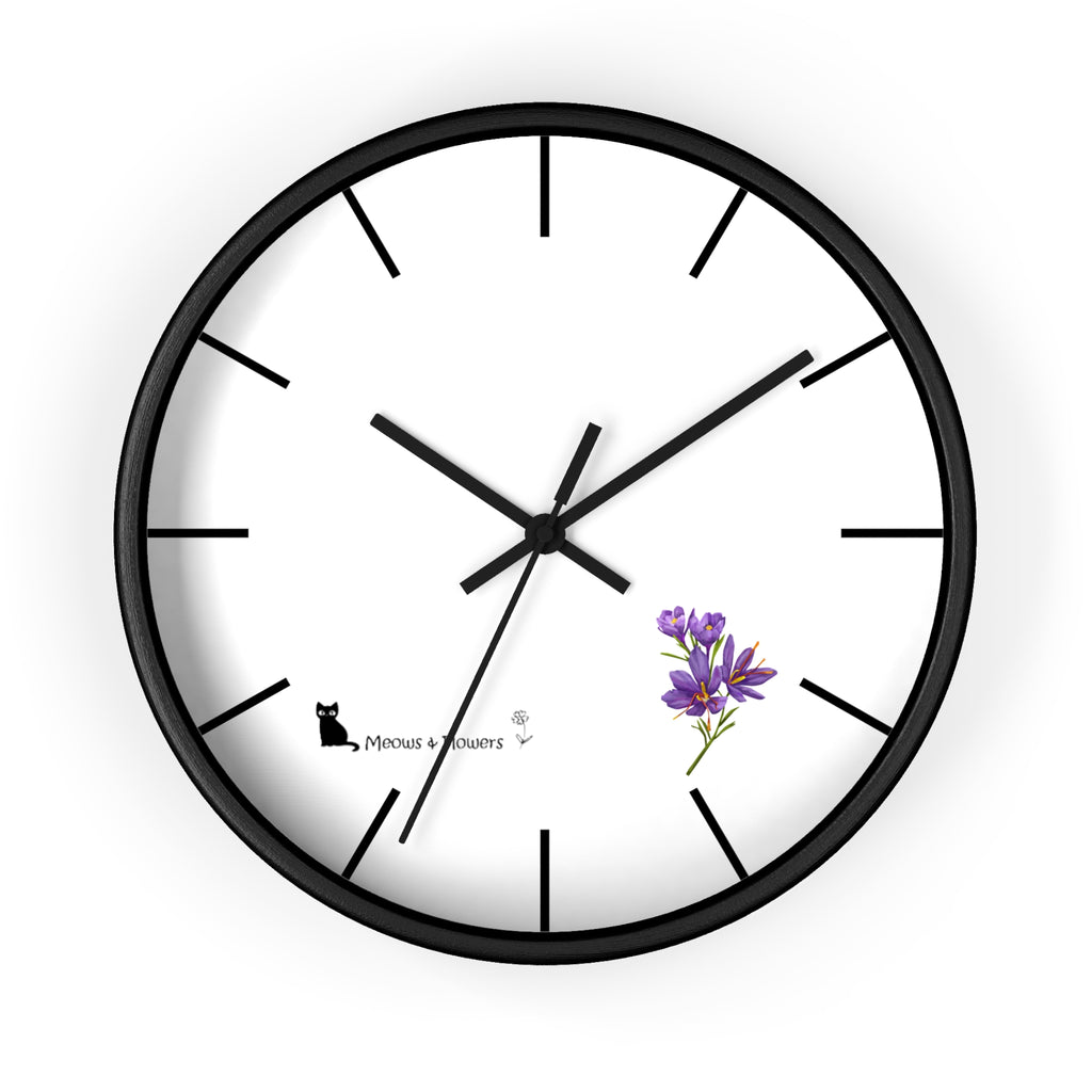 Wall Clock (Purple Flower)