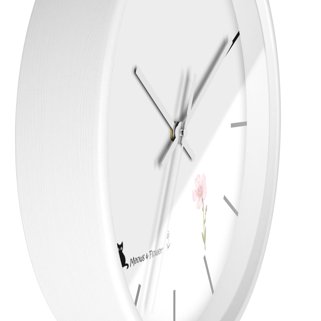 Wall Clock (Pink Flower)