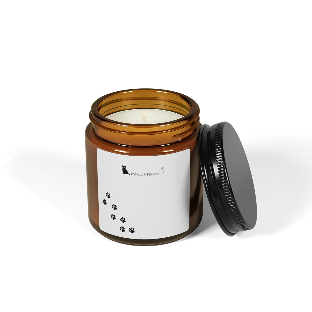 Scented Soy Candle (Multi-Size, Amber Jar M&F Paws)