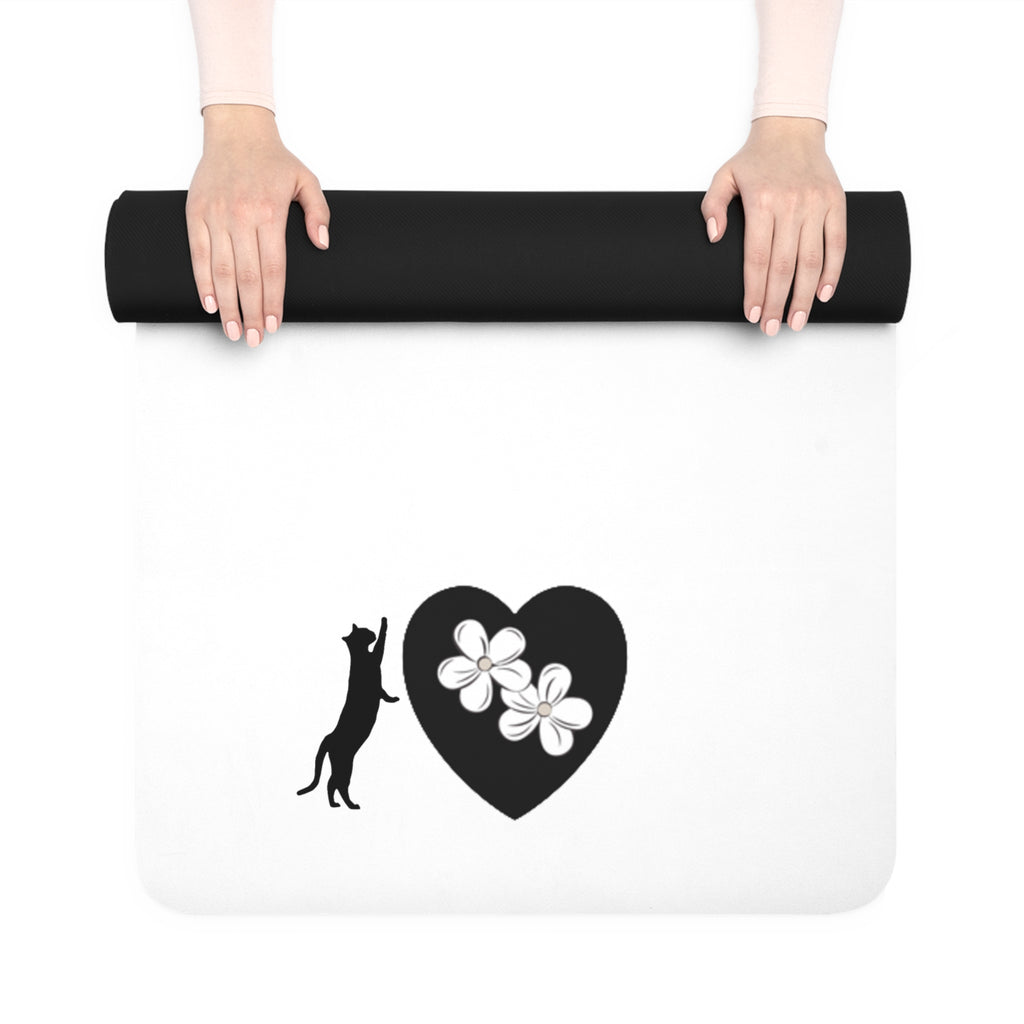 Rubber Yoga Mat Cat Logo