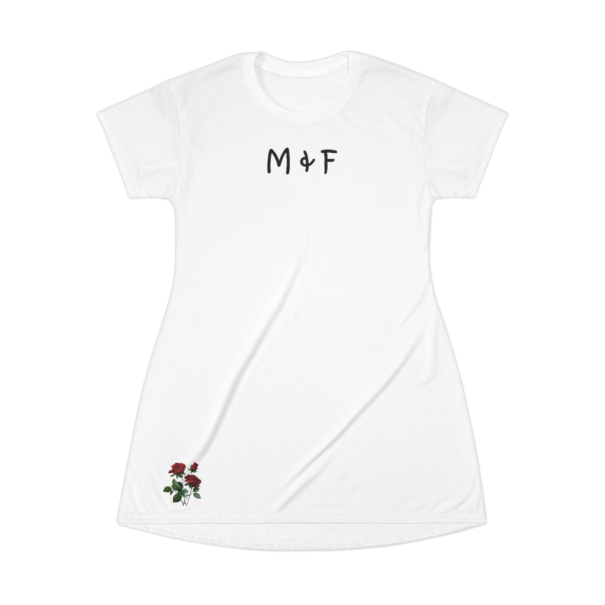 T-Shirt Dress (Roses Flower)
