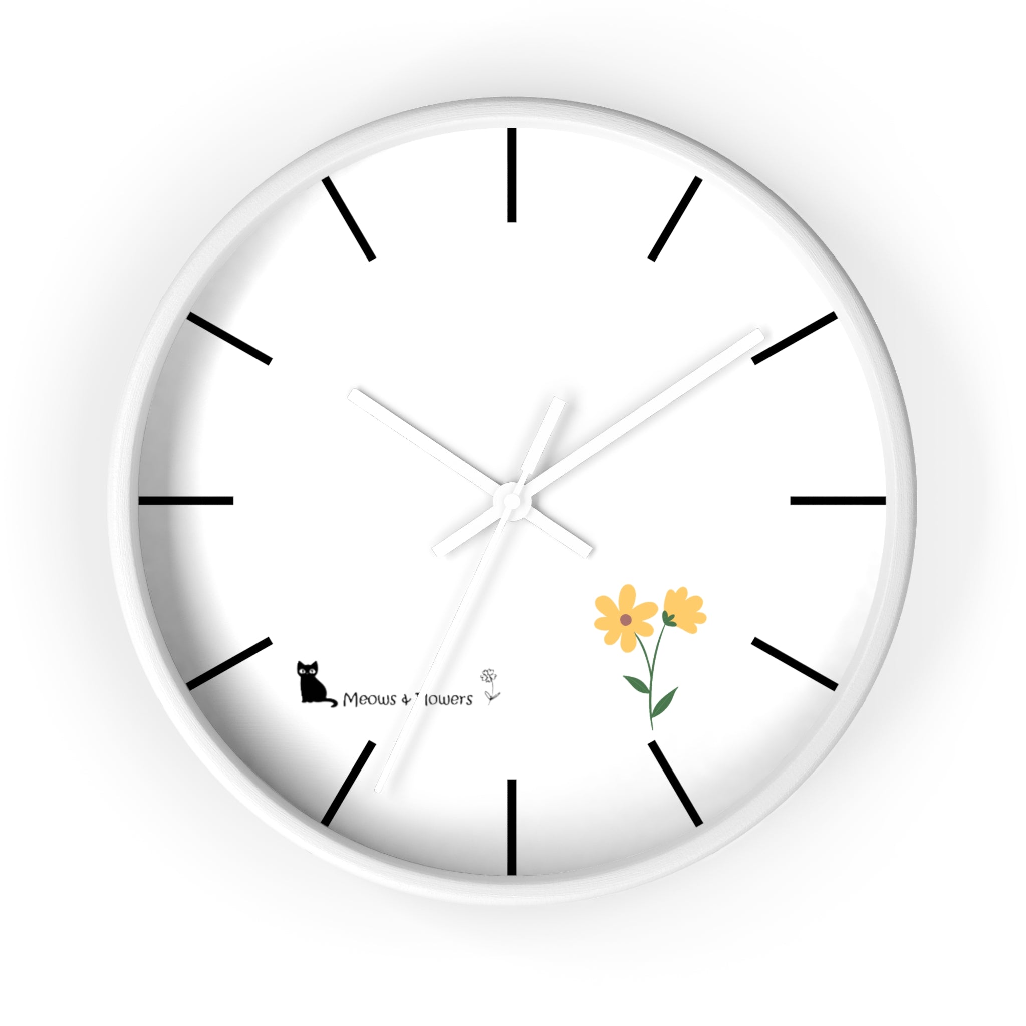 Wall Clock (Yellow Flower)