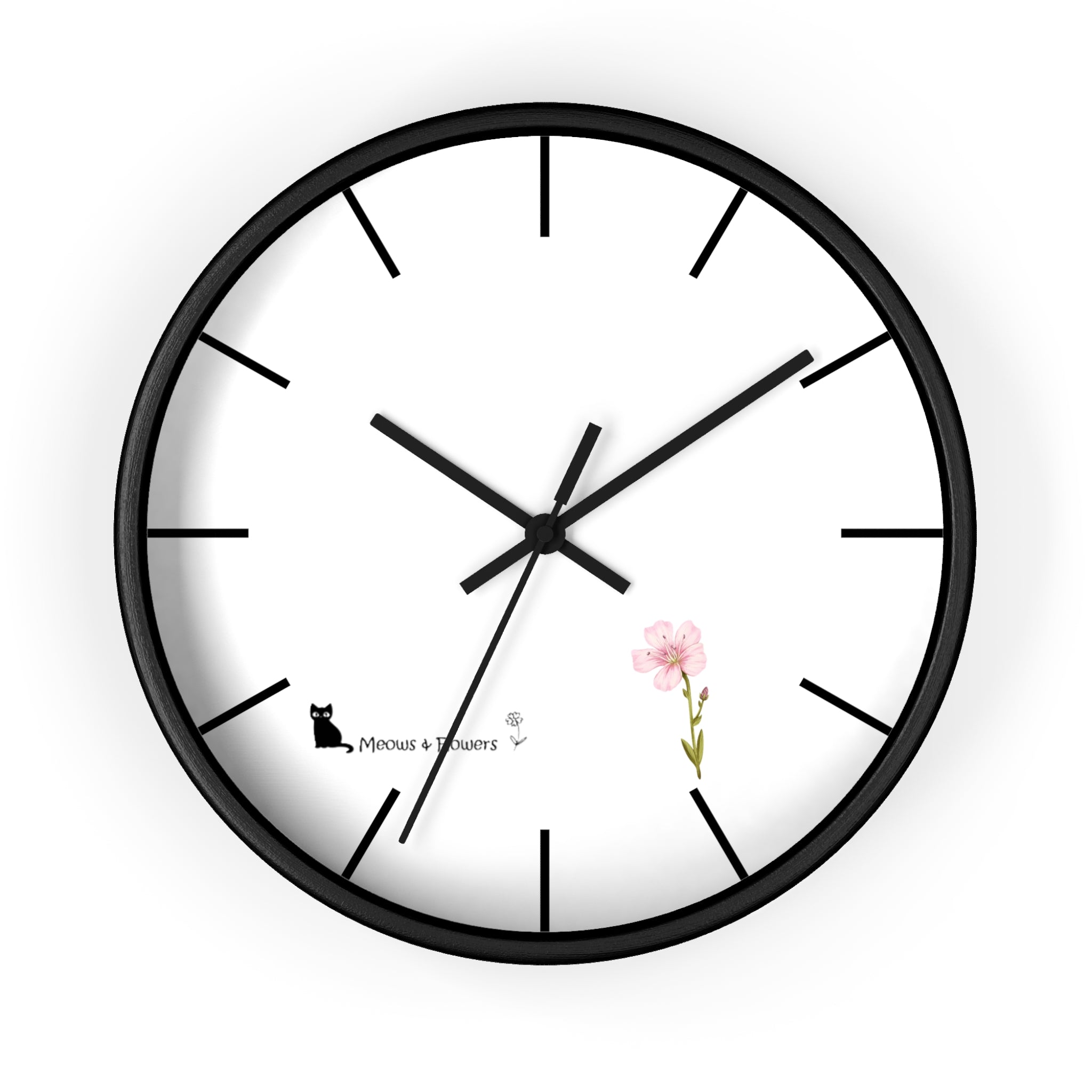 Wall Clock (Pink Flower)