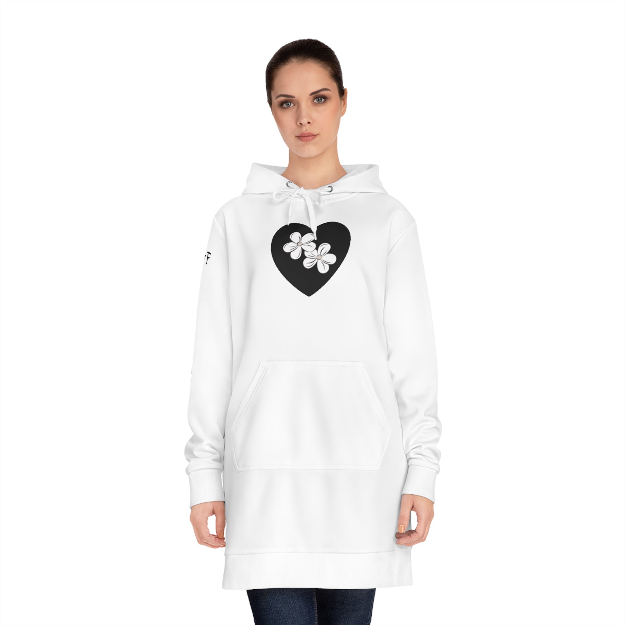 Women's Hoodie Dress Heart Logo