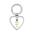 Heart Keychain Yellow Flower