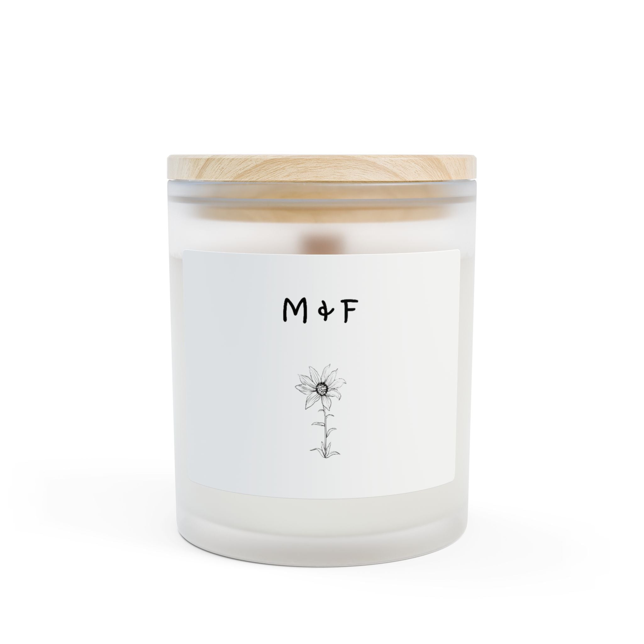 Frosted Glass Candle, 11oz (Shadow Flower 1)
