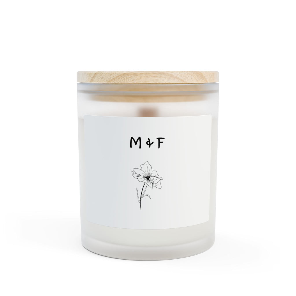Frosted Glass Candle, 11oz (Shadow Flower 2)