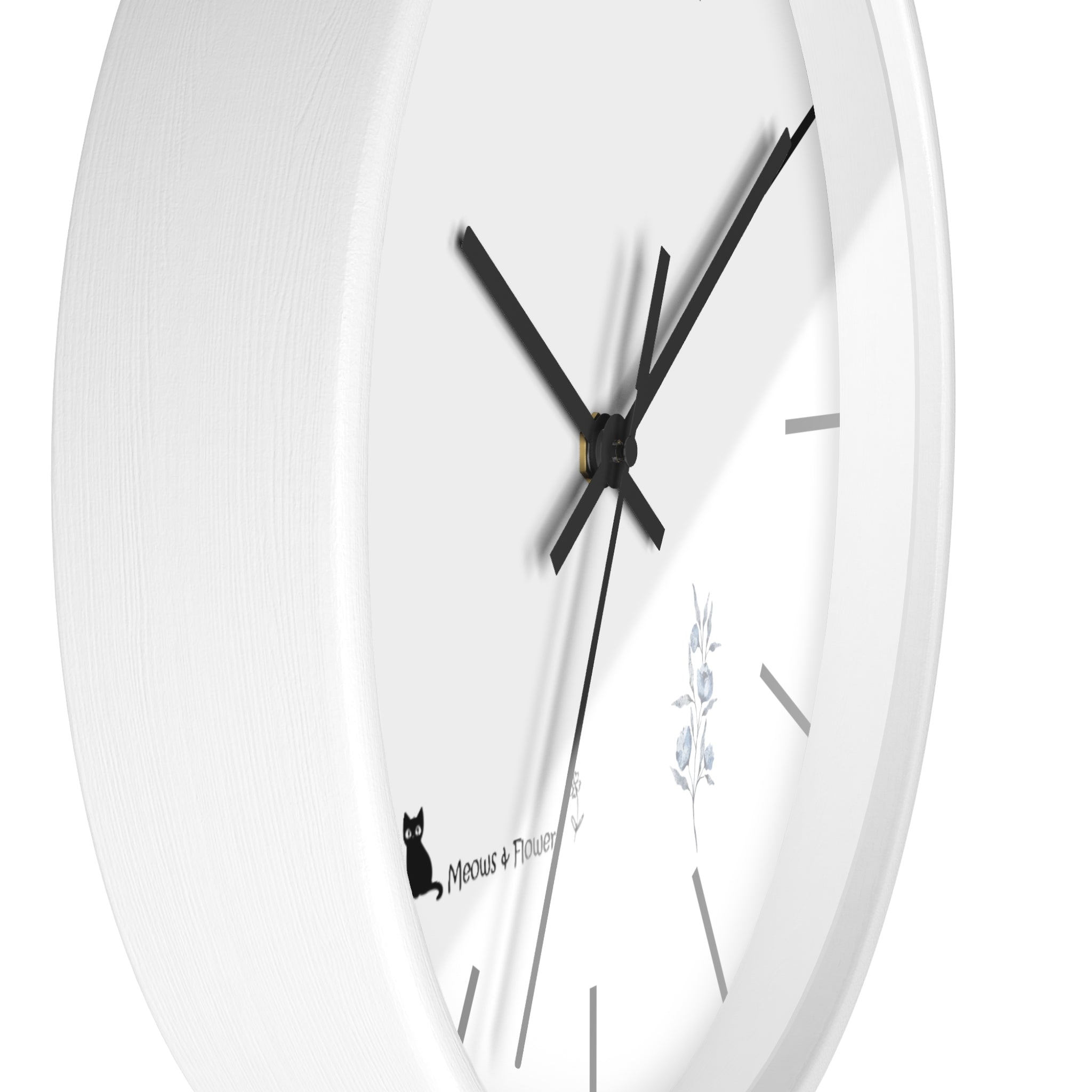 Wall Clock (Light Blue Flower)