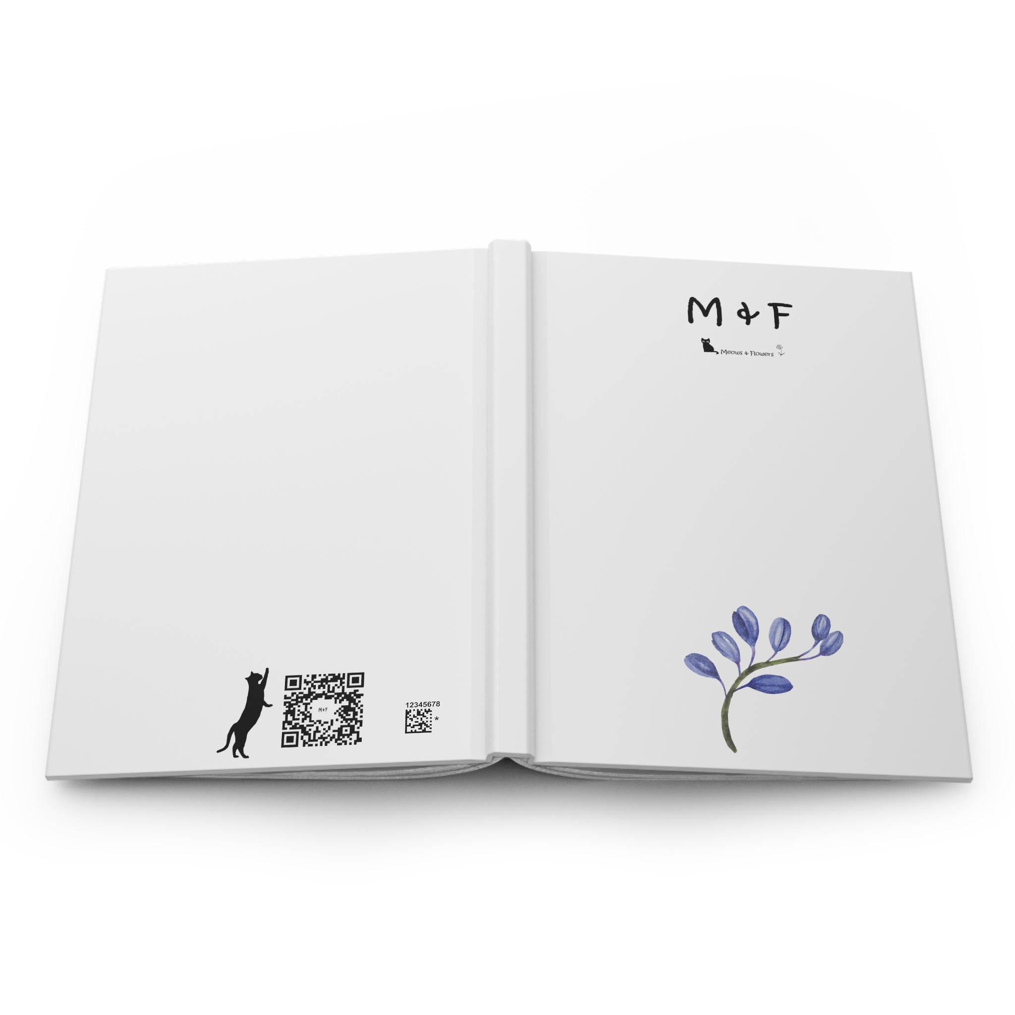 Hardcover Journal Matte (Blue Flower)